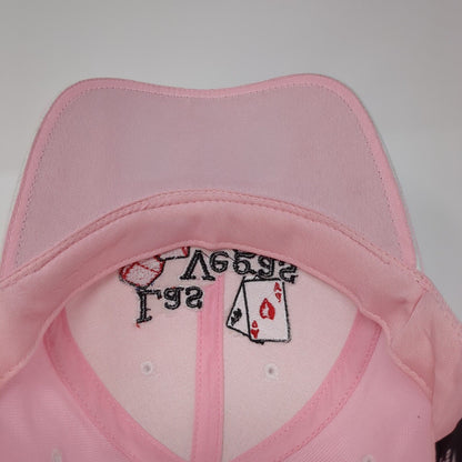 Las Vegas Nevada Strapback Hat Pink One Size Adjustable Embroidered Best Vina