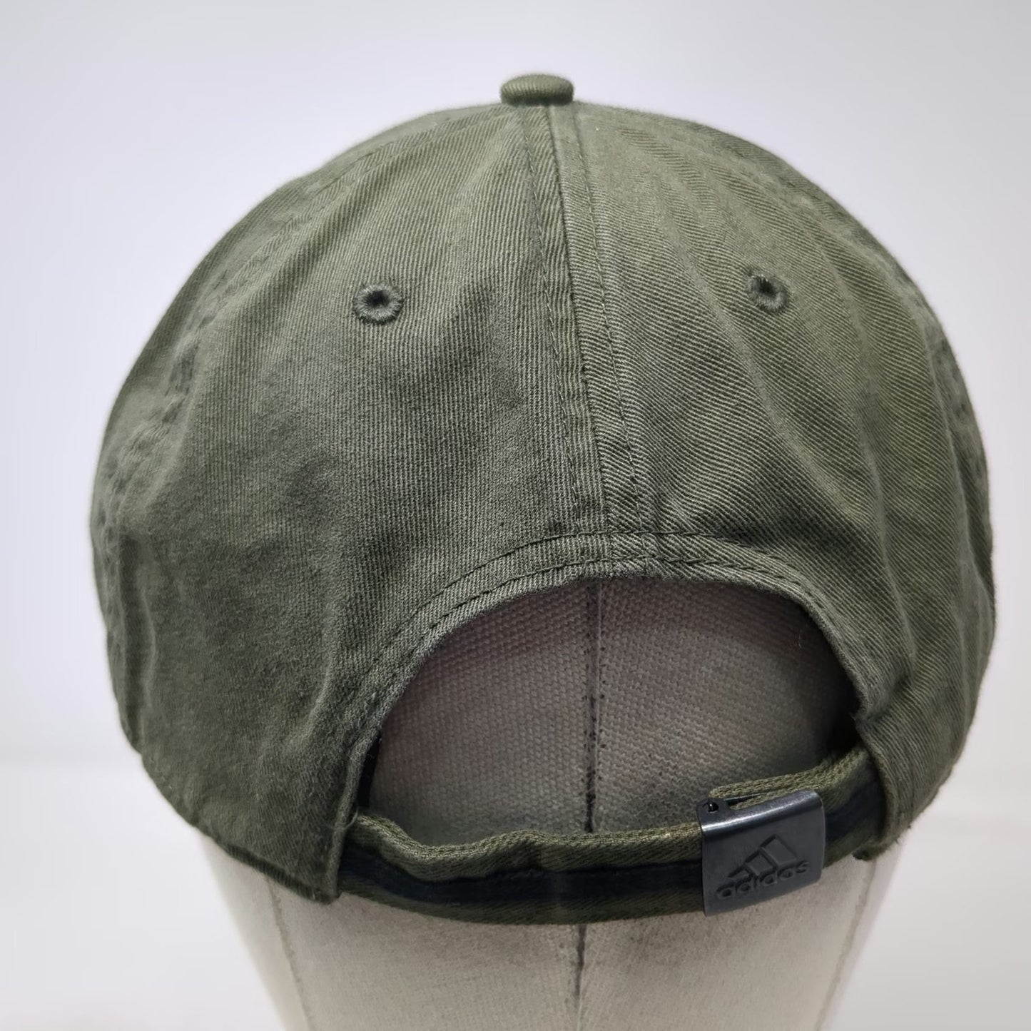 Adidas Baseball Cap Green One Size Adjustable Embroidered Logo Cotton Sport Hat