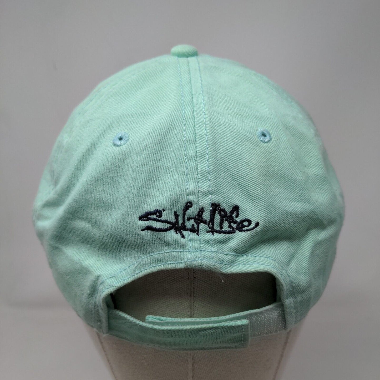 Salt Life Strapback Hat Green OSFM Adjustable Embroidered 6 Panel Cotton