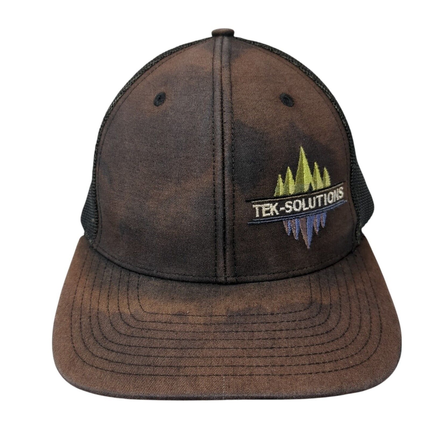 Tek-Solutions Snapback Trucker Hat Black One Size Mesh Back Richardson