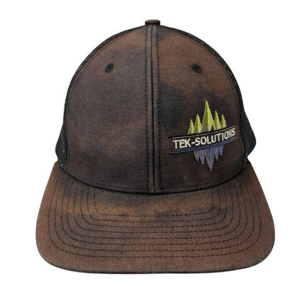 Tek-Solutions Snapback Trucker Hat Black One Size Mesh Back Richardson