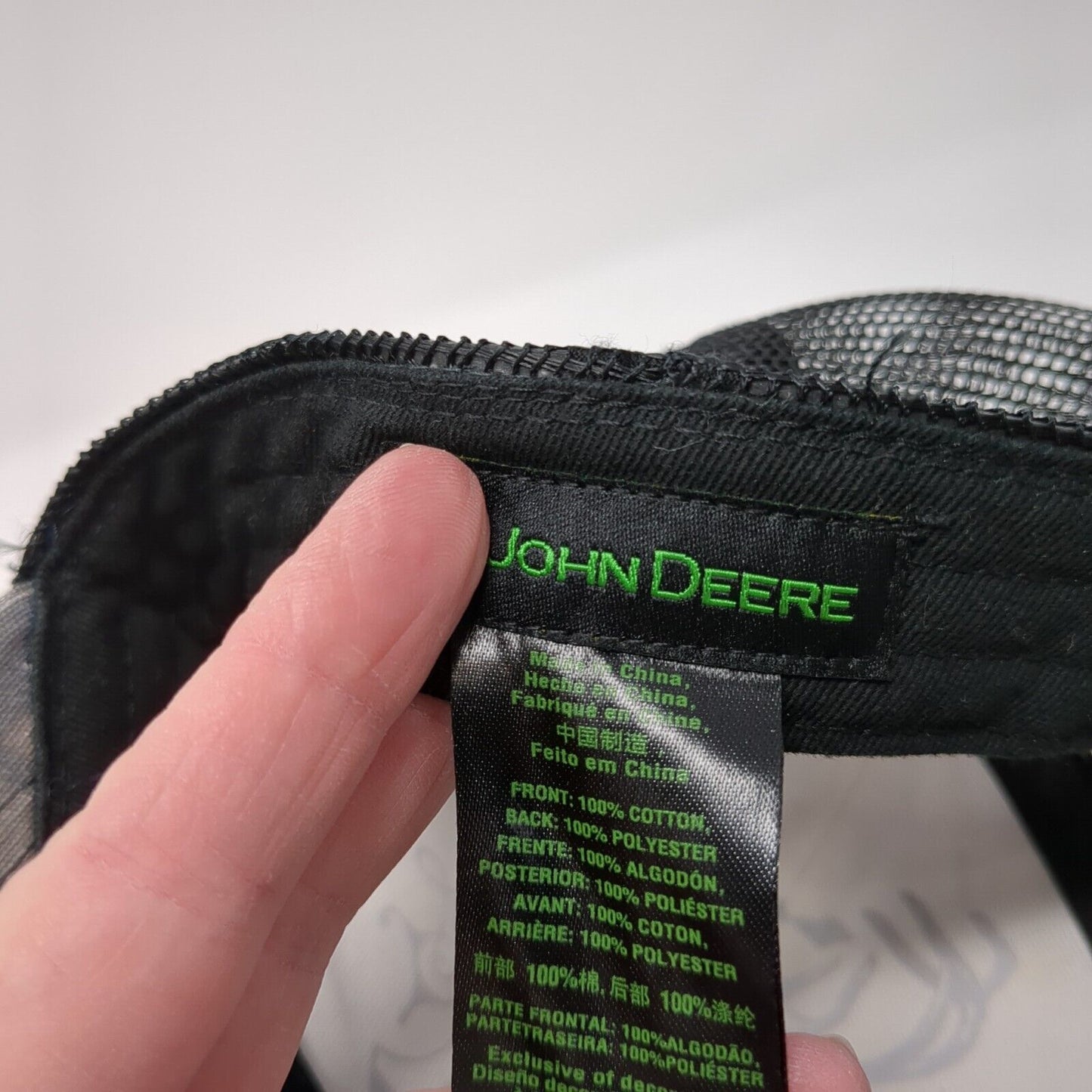 John Deere Snapback Trucker Hat Multicolor OS Adjustable Embroidered Mesh Back