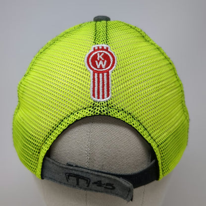 360 Apparel Kenworth Sales Gray Yellow OSFM Baseball Cap Mesh Hat Trucker Flag