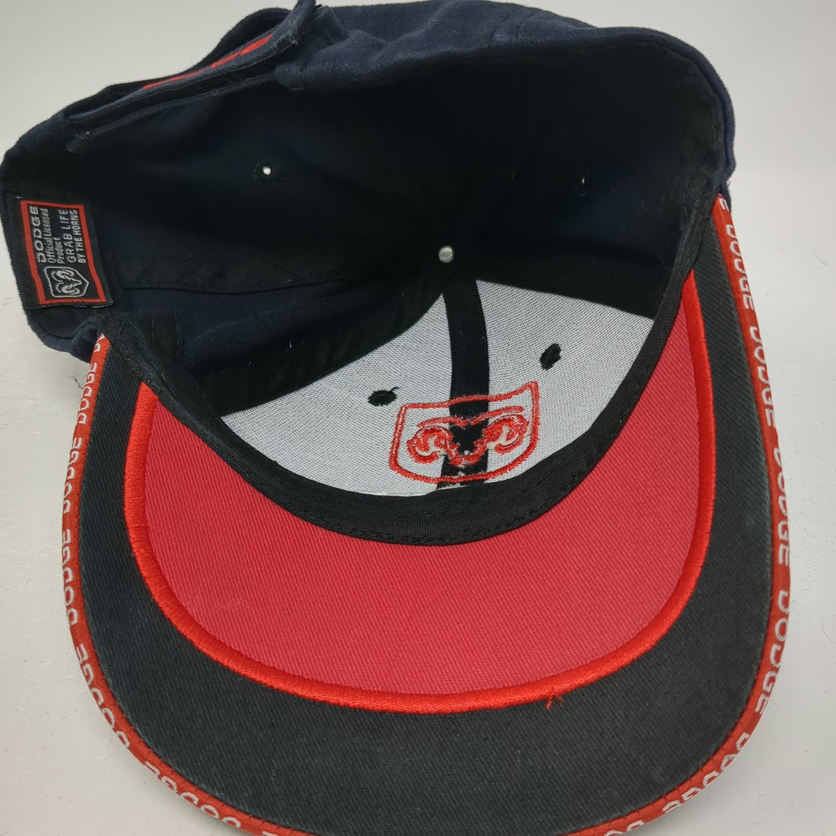 Dodge Baseball Cap Blue OSFM Flame Graphic Embroidered Logo Strapback Hat Ram