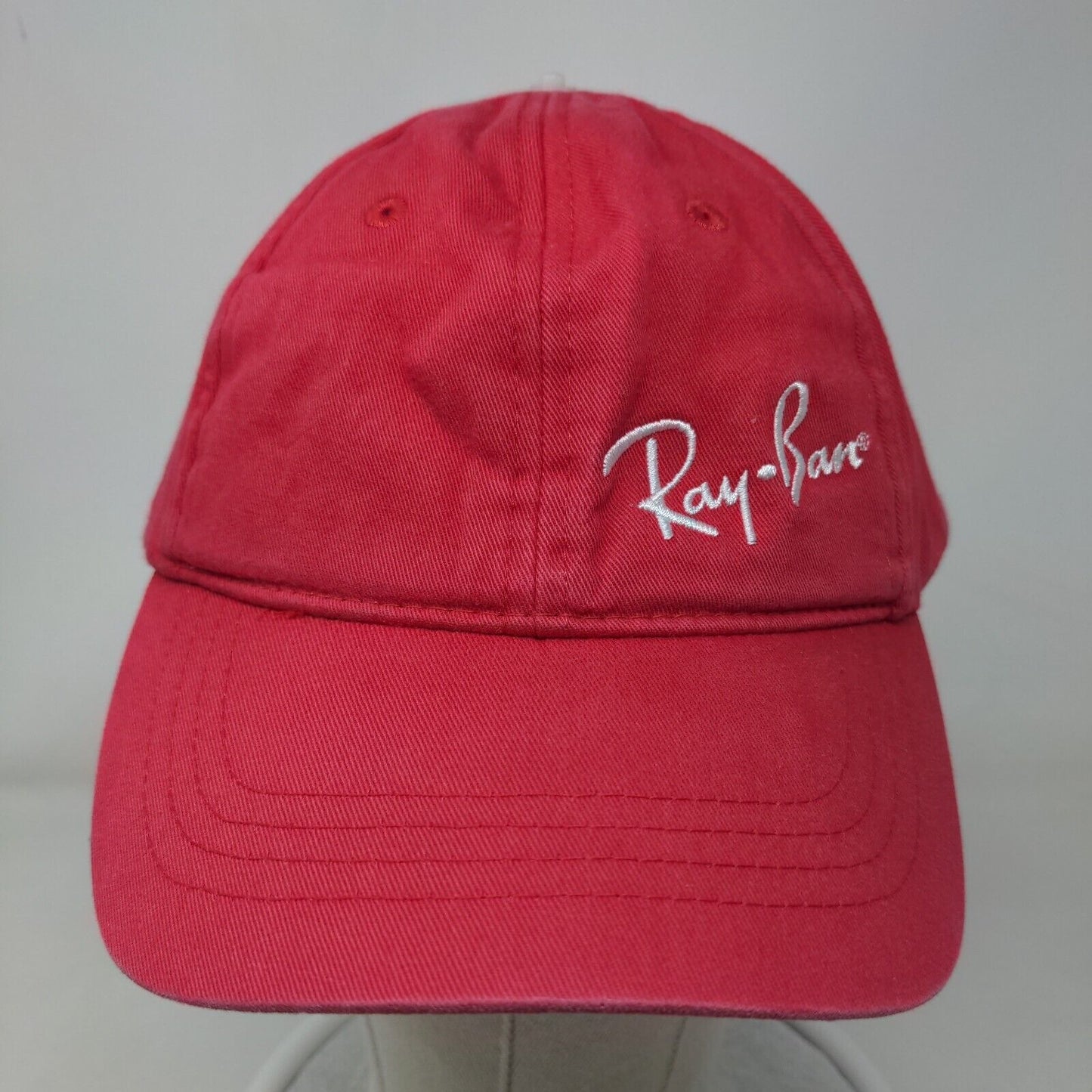 Ray-Ban Slideback Hat Red One Size Adjustable Embroidered Vented Holes