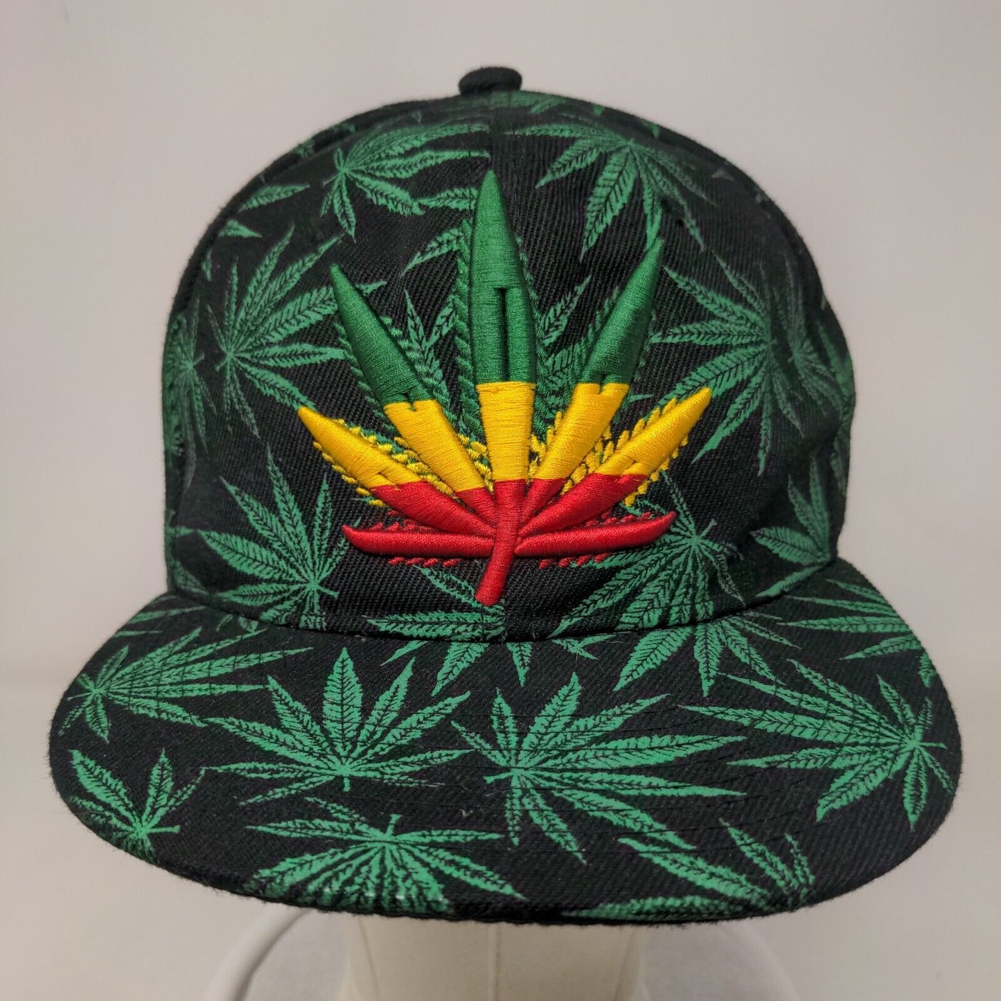 Marijuana Cannabis Weed Snapback Hat Multi One Size Embroidered Adjustable