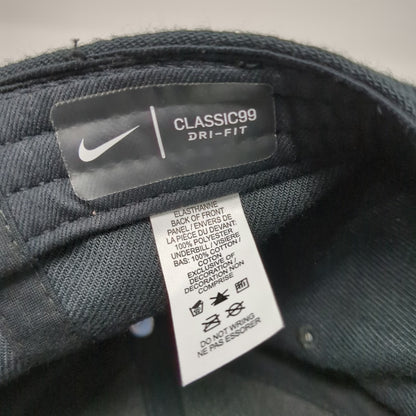 Nike Baseball Cap Black M BK Interlocking Logo Dri-FIT Classic99 Stretch Hat
