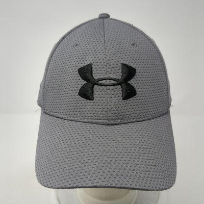 Under Armour Fitted Hat Gray M/L Lightweight Breathable Embroidered 6 Panel