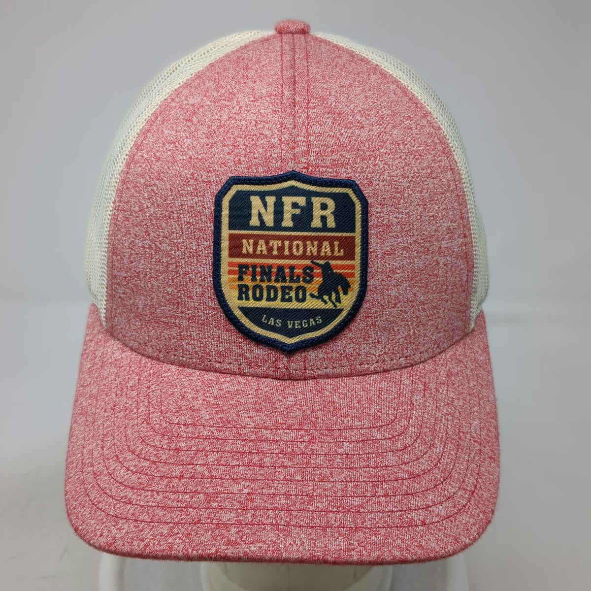 Richardson Trucker Hat Red White L NFR National Finals Rodeo Las Vegas Mesh