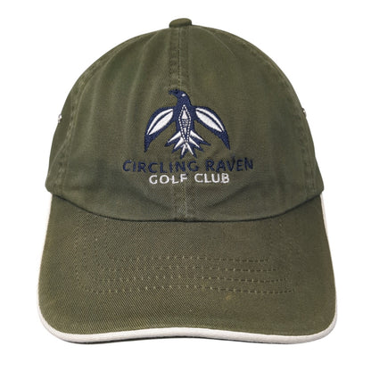Circling Raven Golf Club Slideback Hat Green One Size 6 Panel Imperial