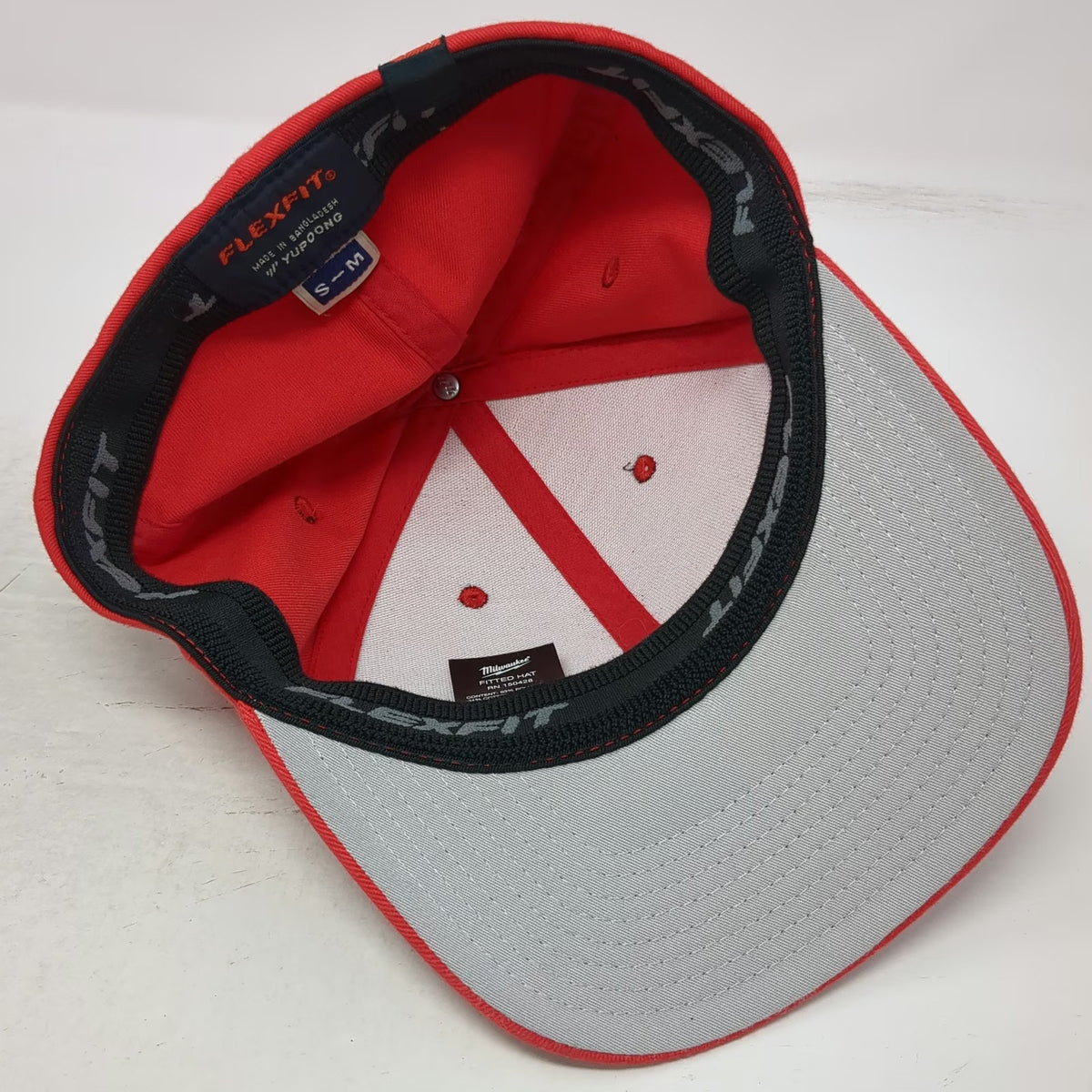 Milwaukee Baseball Cap Red M Flexfit Fitted Logo Tool Brand Professional Hat