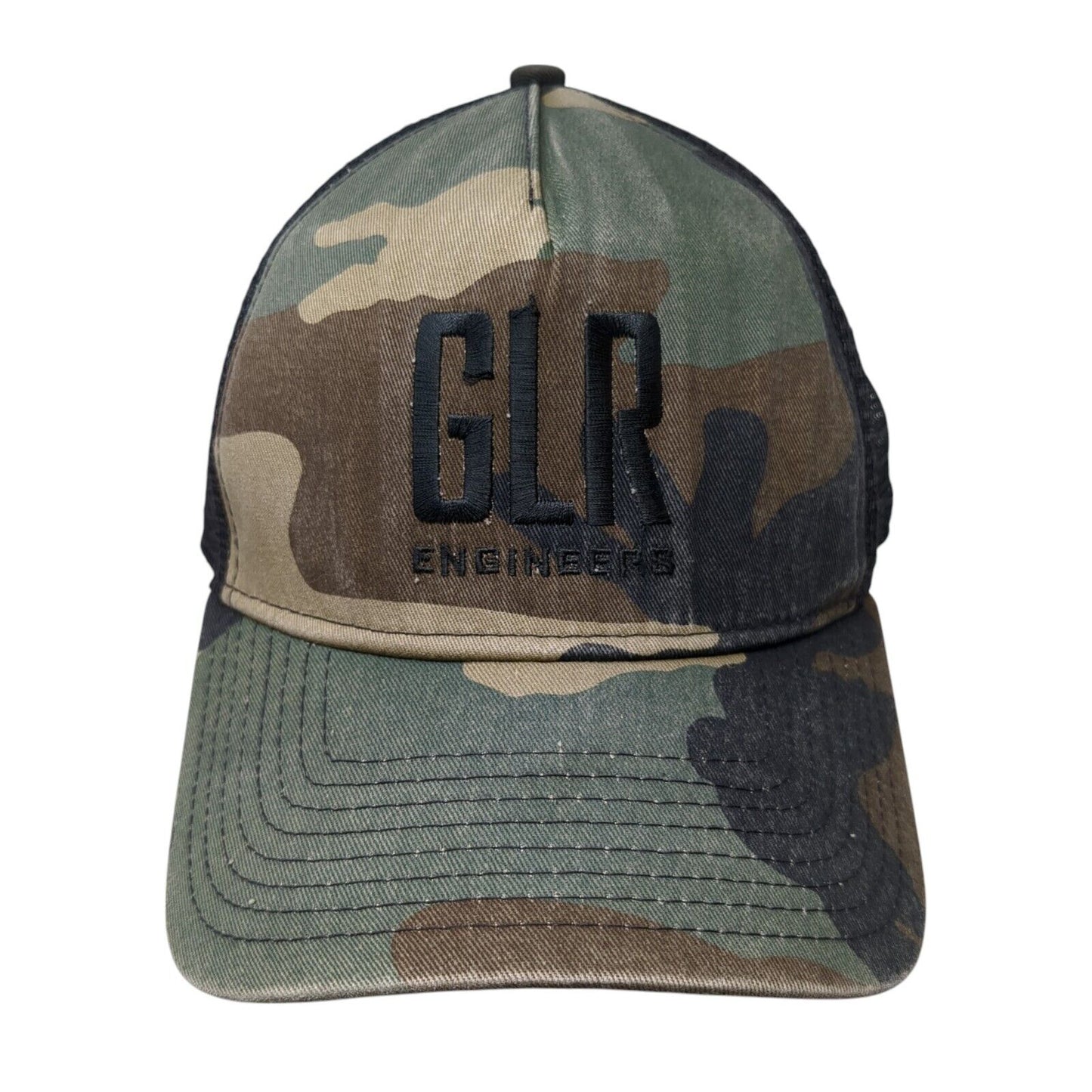 GLR Engineers Snapback Trucker Hat Camouflage OSFA Adjustable Mesh Back New Era