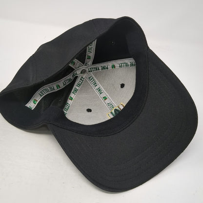 Pine Valley Baseball Cap Black XL Mesh Fitted Pine Tree Logo Hat Embroidered