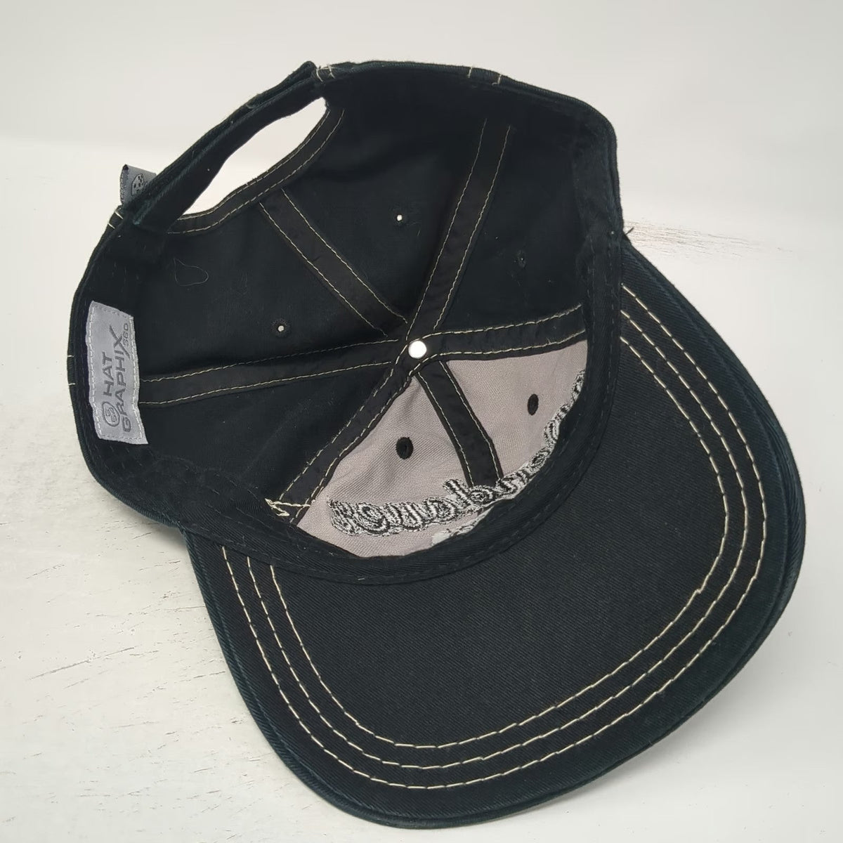 Hat Graphix 360 Baseball Cap Black Gray One Size Wendover Utah Nevada Stitching
