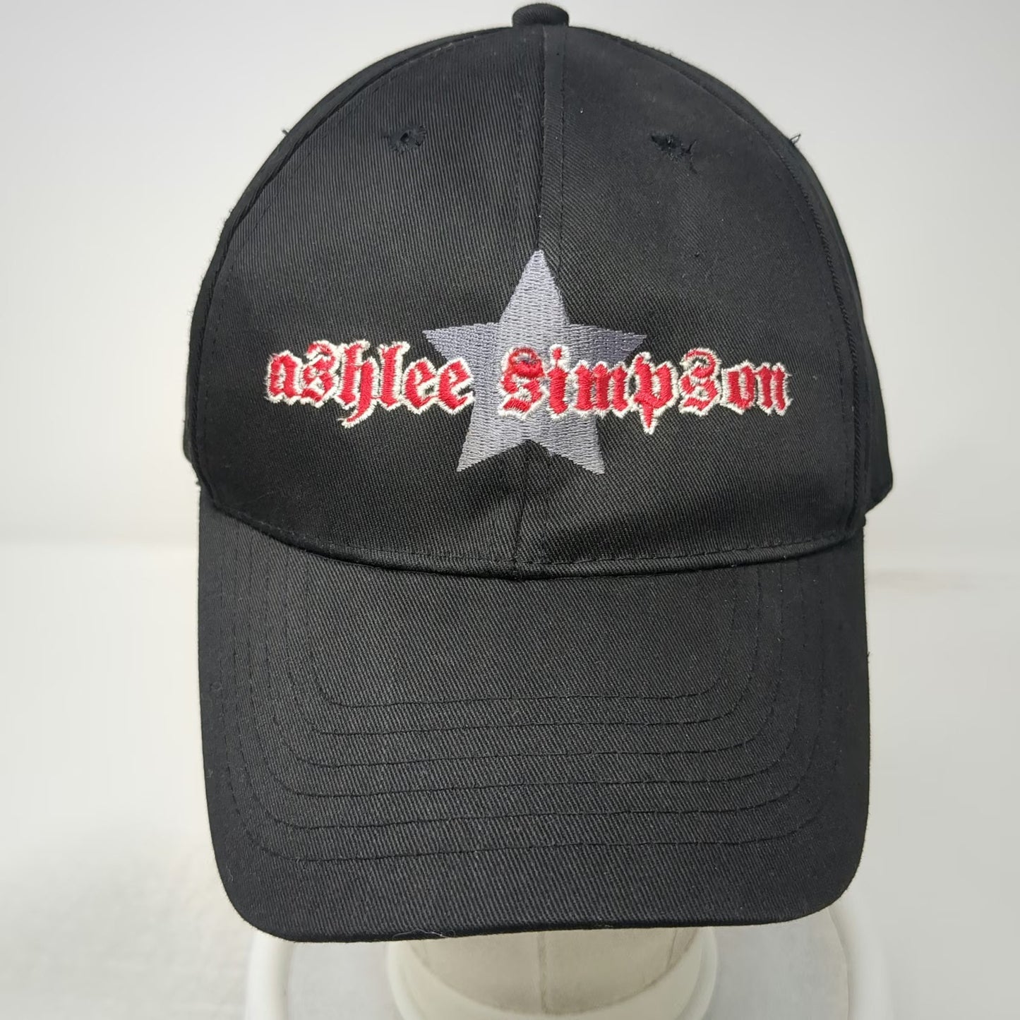 Ashlee Simpson I Am Me Tour 2005 Star Embroidered Baseball Cap Black Vintage Hat