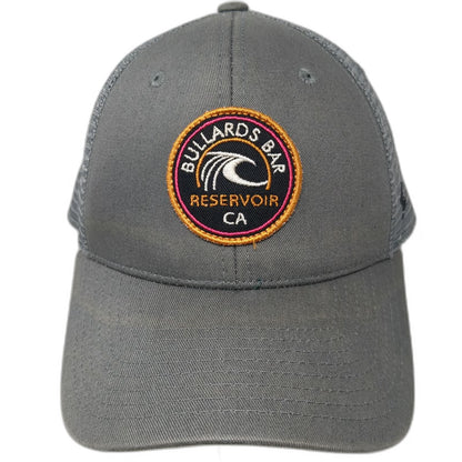 Zephyr Trucker Hat Gray One Size Bullards Bar Reservoir CA Wave Patch Snapback