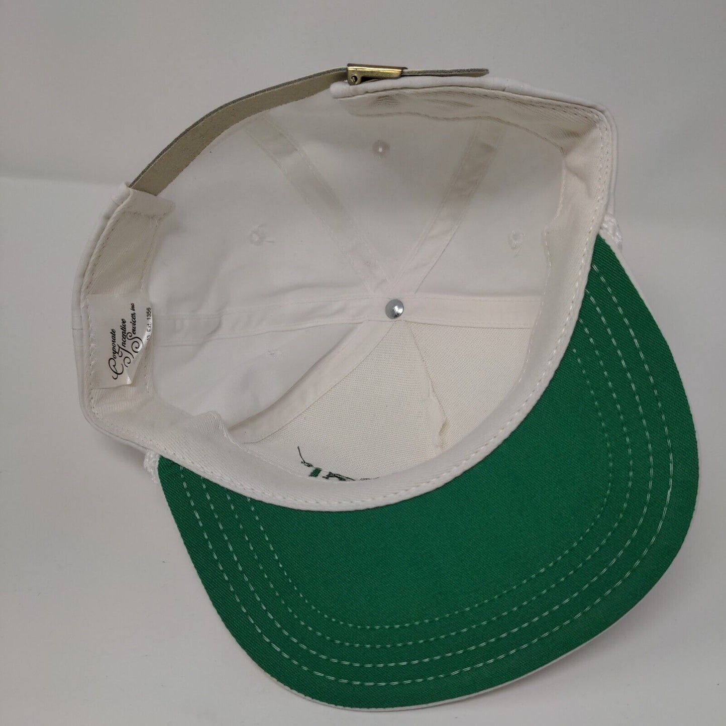 Terra Slideback Rope Hat White OSFA Leather Strap Adjustable Solid