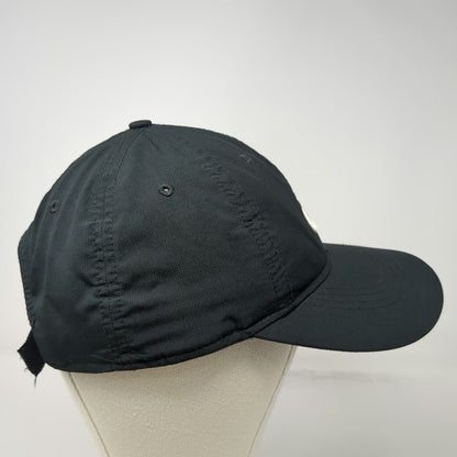 Nike Baseball Cap Black OS Strapback Swoosh Logo Polyester Golf Hat Embroidered