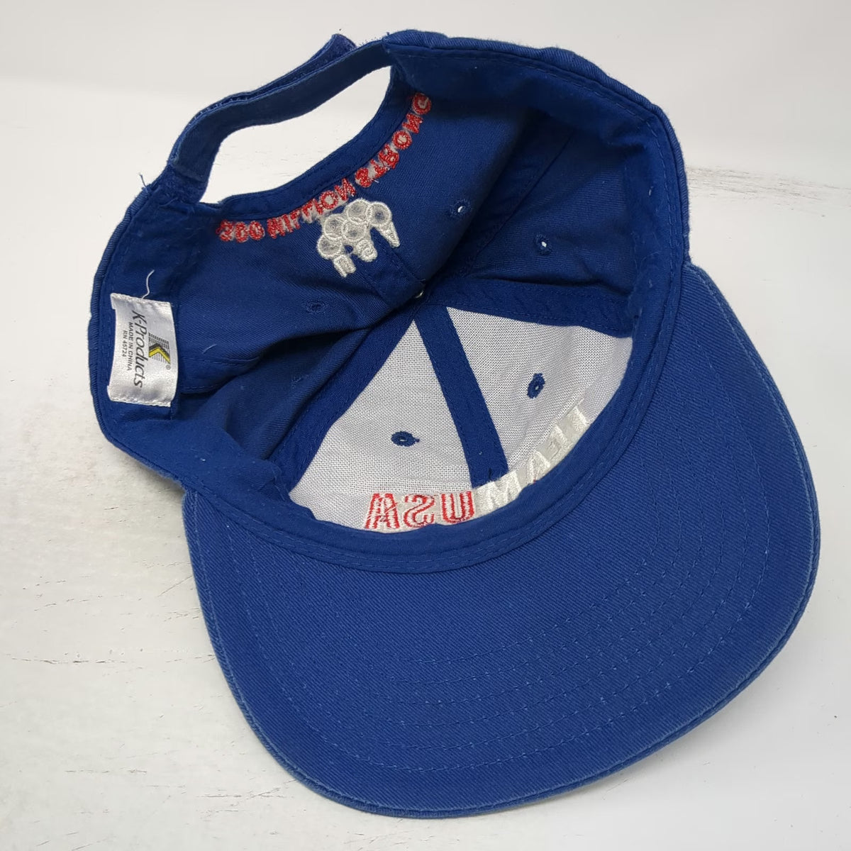 K-Products Team USA Olympic Rings Blue Baseball Cap One Size Strapback Hat