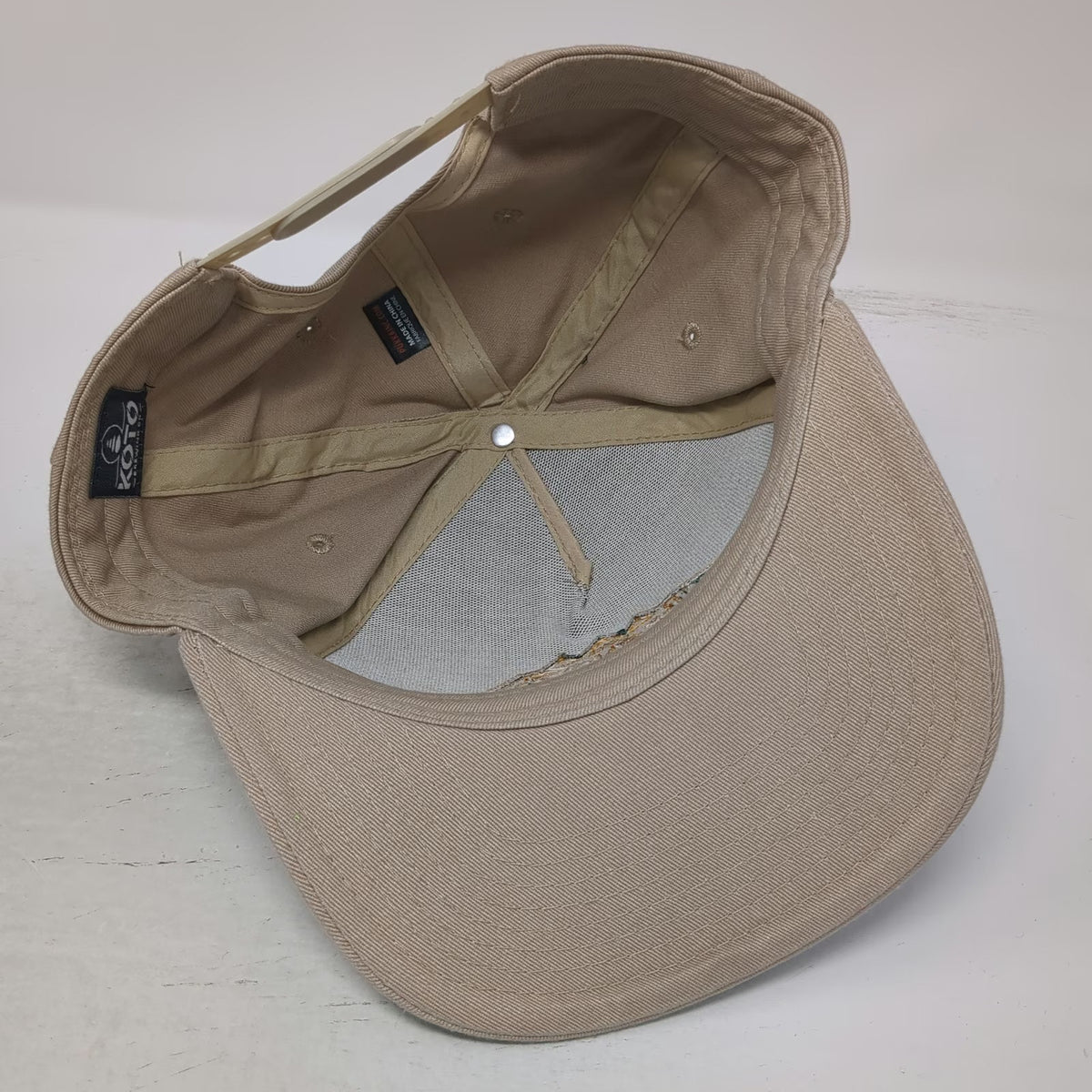 KOTO Brewing Co 5 Panel Hat Beige One Size Snapback Mountain Logo Brewery Cotton