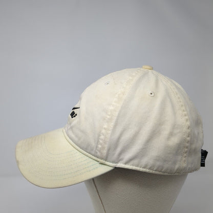 Nike Golf Strapback Hat Cream One Size Adjustable Embroidered 6 Panel Dri-Fit