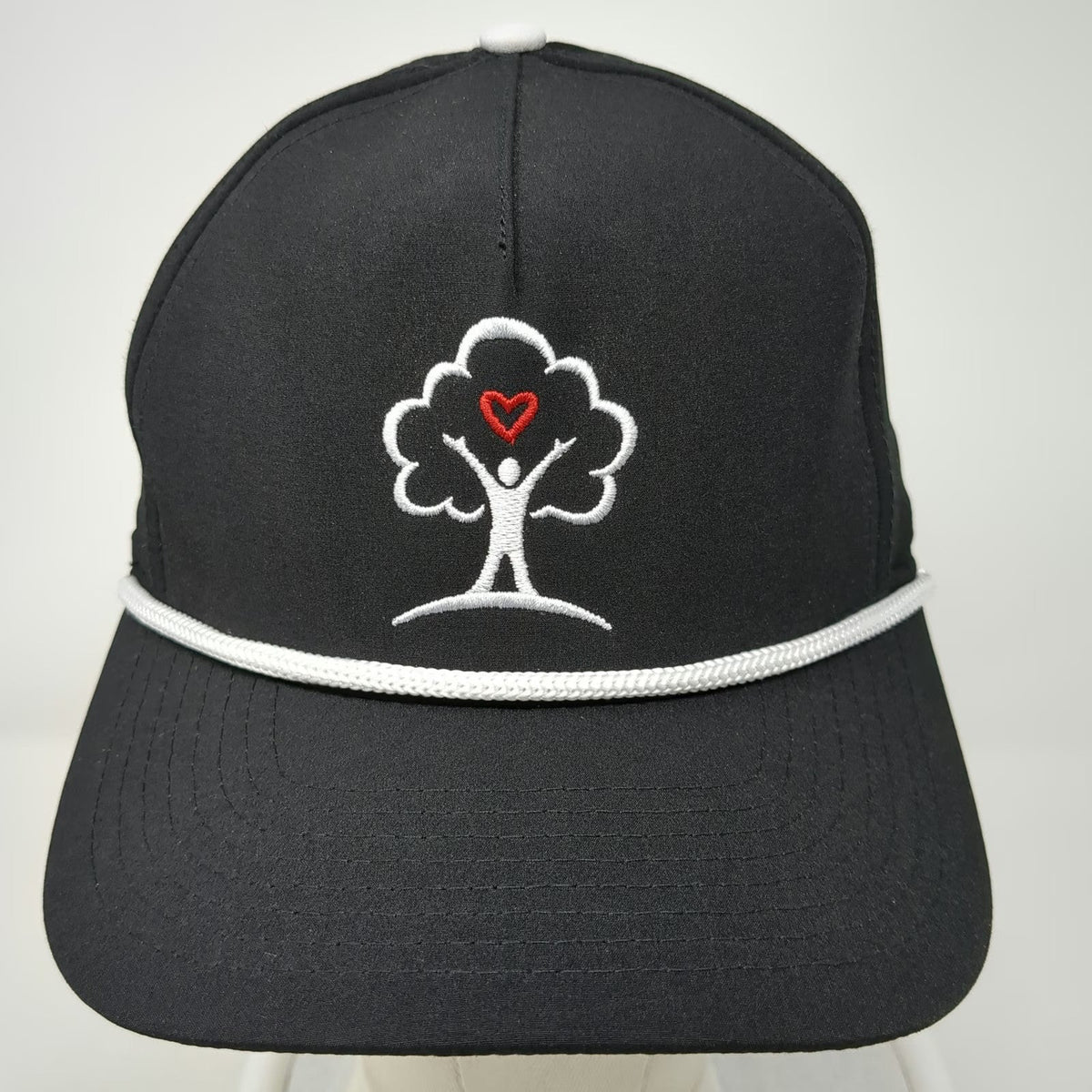 Pins & Aces 5 Panel Black One Size Hat Freedom Youth Rope Snapback Tree Heart
