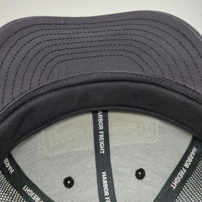 Harbor Freight Trucker Hat Gray Black One Size Mesh Back Snapback HFT Patch