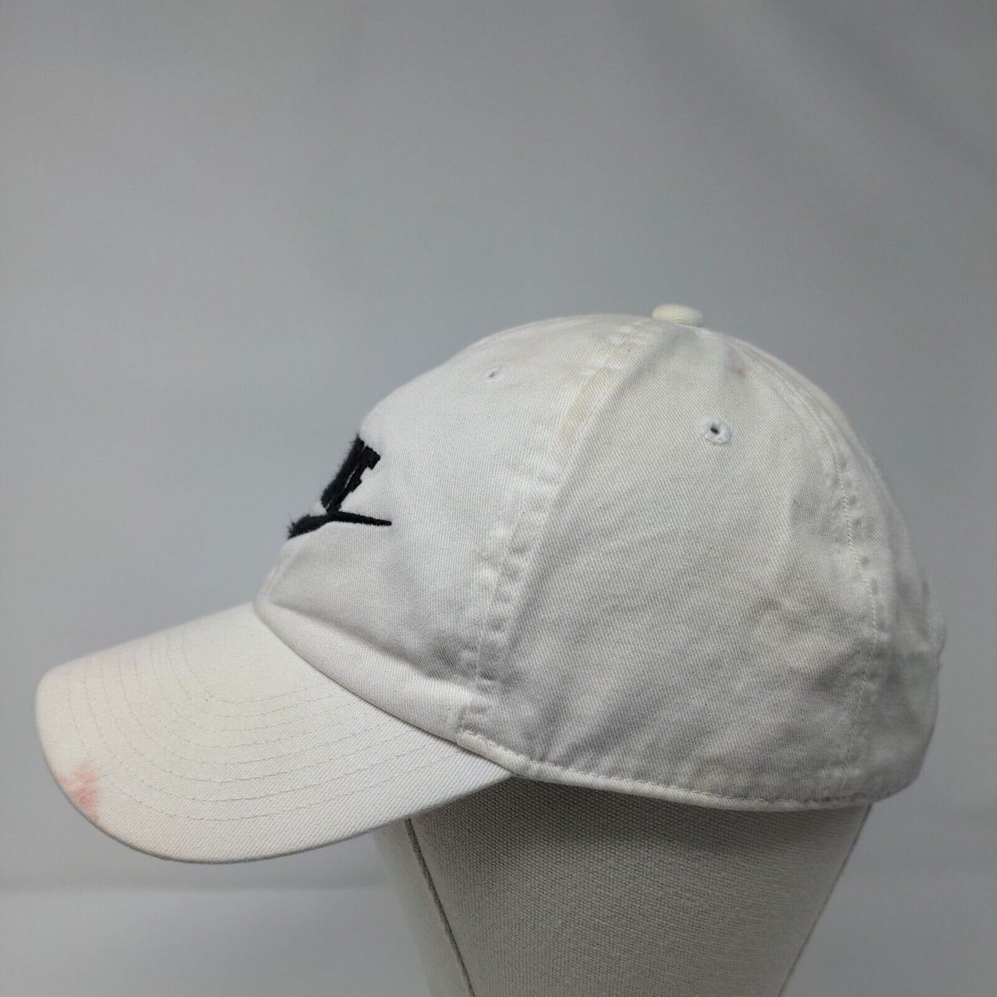 Nike Swoosh Slidebck Hat White OSFM Embroidered 6 Panel Heritage 86