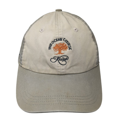 The Ocean Course Kiawah Slideback Hat Brown One Size Adjustable Ahead