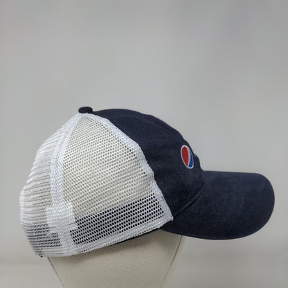 Pepsi Snapback Trucker Hat Blue OS Adjustable Embroidered Mesh Back Soda Gear