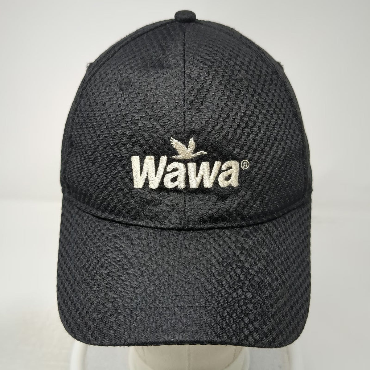 Wawa Logo Polyester Mesh Baseball Cap Black One Size Strapback Breathable Hat