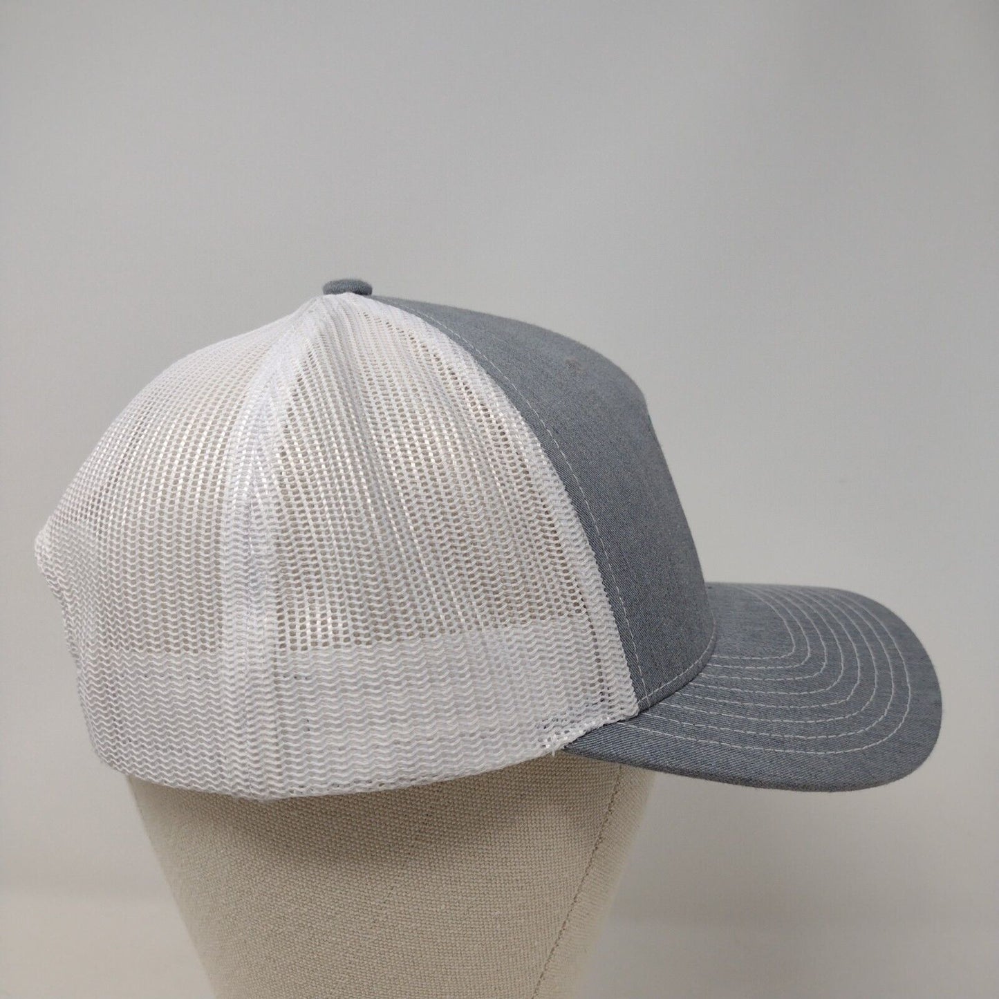 Idaho Snapback 112 Trucker Hat Gray OSFA Adjustable Mesh Back Richardson