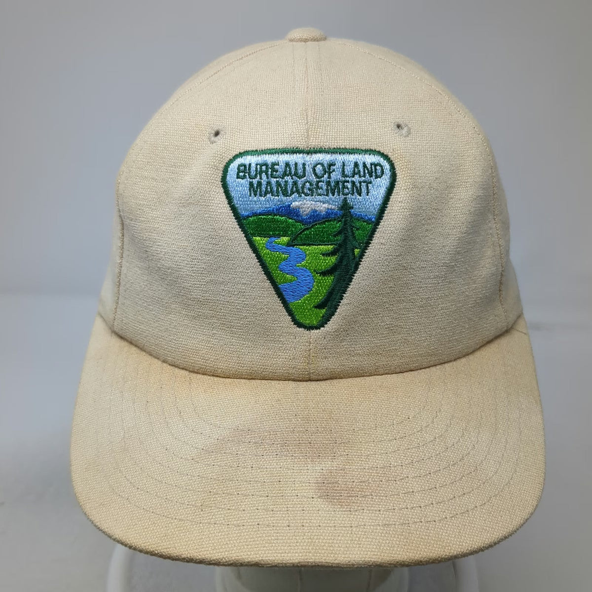 Yupoong Baseball Cap Beige One Size Bureau of Land Management Patch Cotton Hat