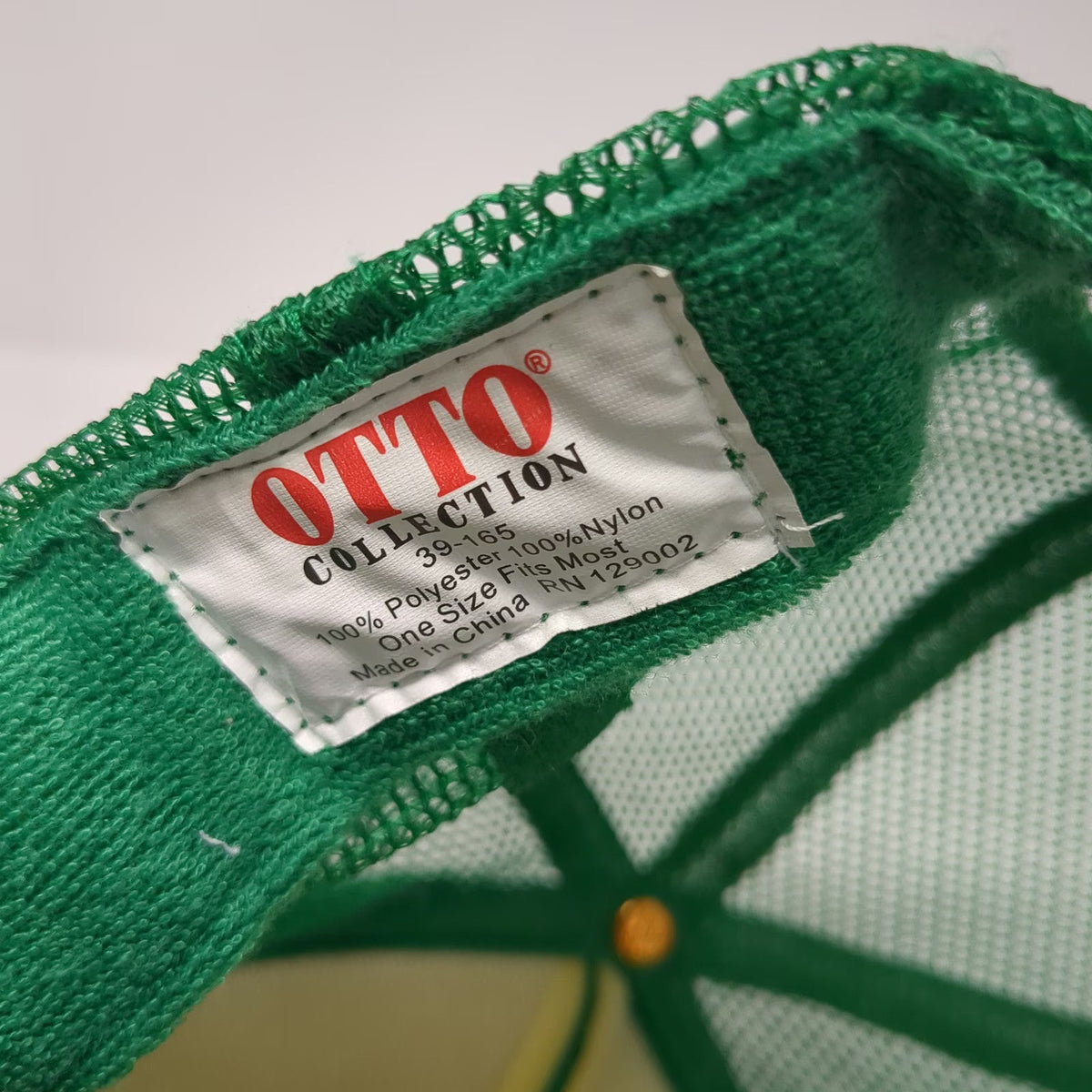 OTTO Trucker Hat Green One Size Silver Kentwood Mesh Snapback Foam Rope Hat