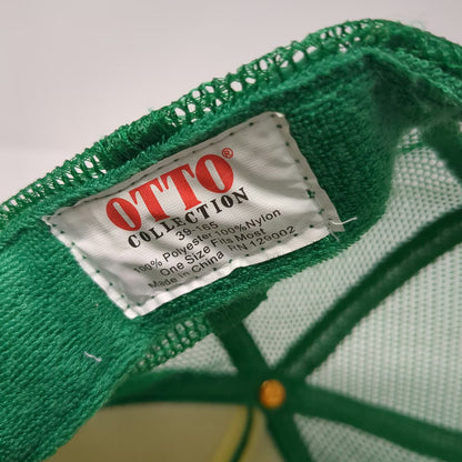 OTTO Trucker Hat Green One Size Silver Kentwood Mesh Snapback Foam Rope Hat
