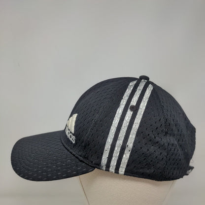 Adidas Strapback Hat Black OSFA Adjustable Embroidered Breathable Mesh