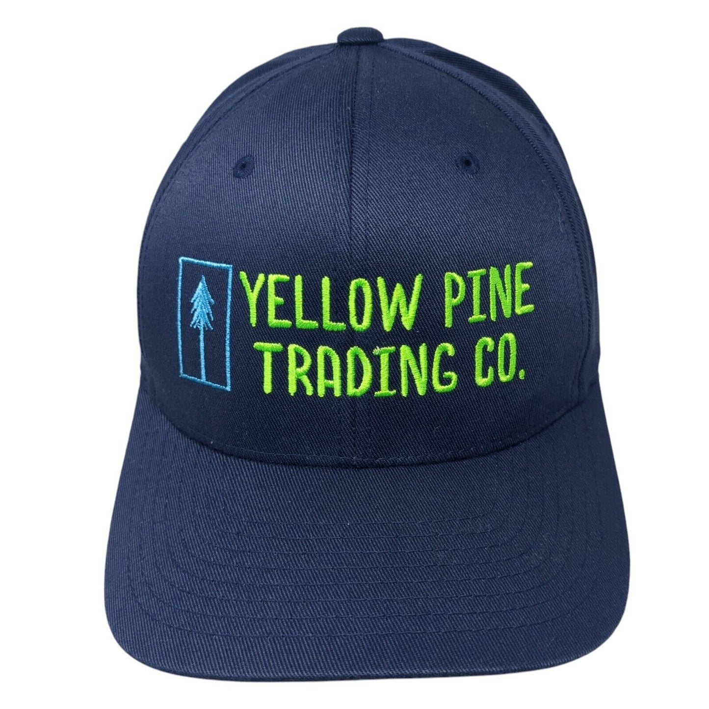 Yellow Pine Trading Co. Fitted Hat Blue Large-XL Embroidered Flexfit