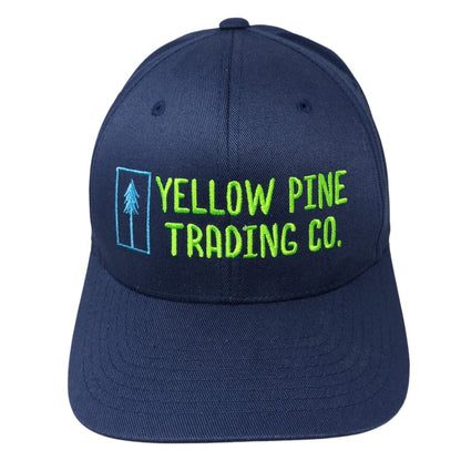 Yellow Pine Trading Co. Fitted Hat Blue Large-XL Embroidered Flexfit
