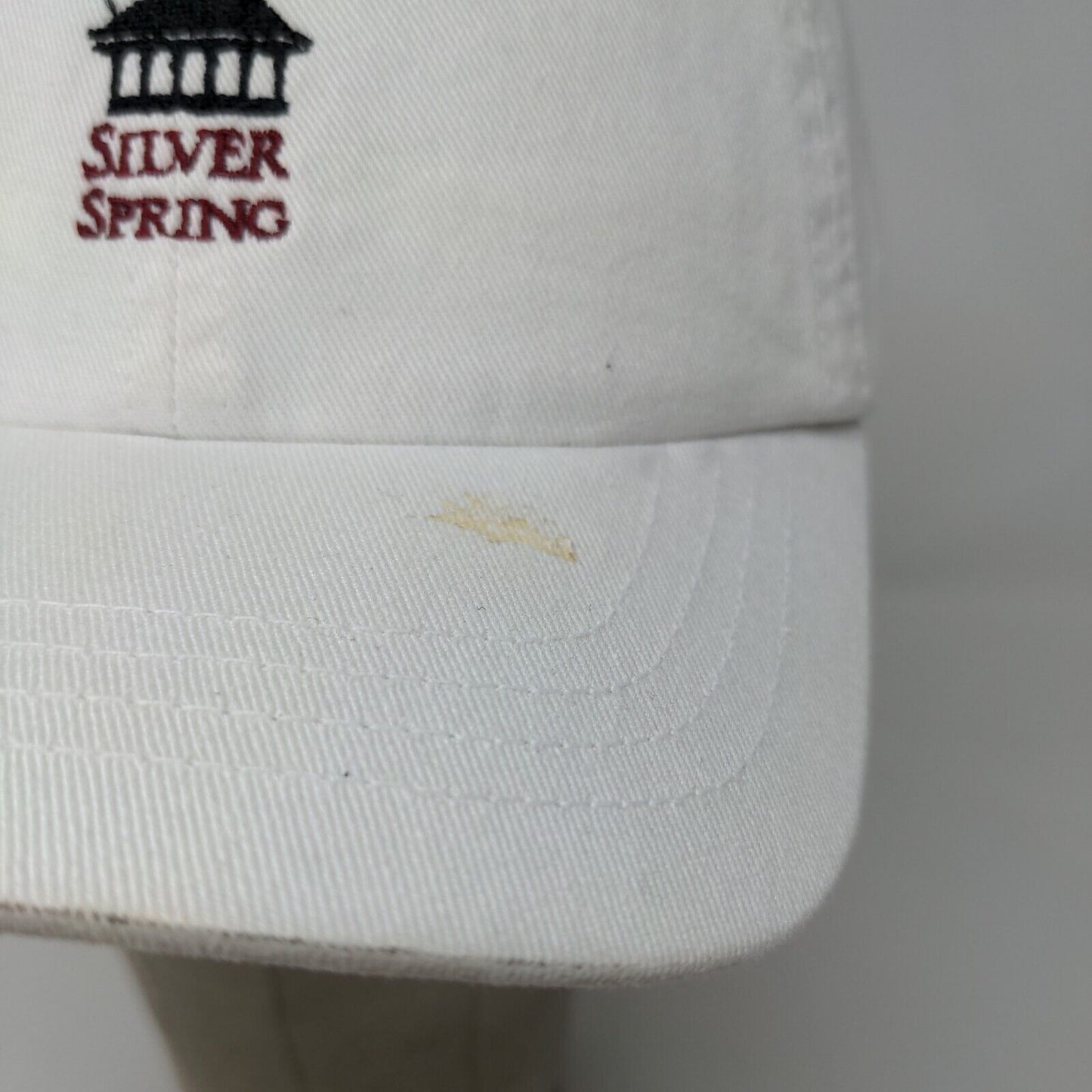 Silver Springs Boy's Slideback Hat White Size Ages 5-12 Embroidered Logo