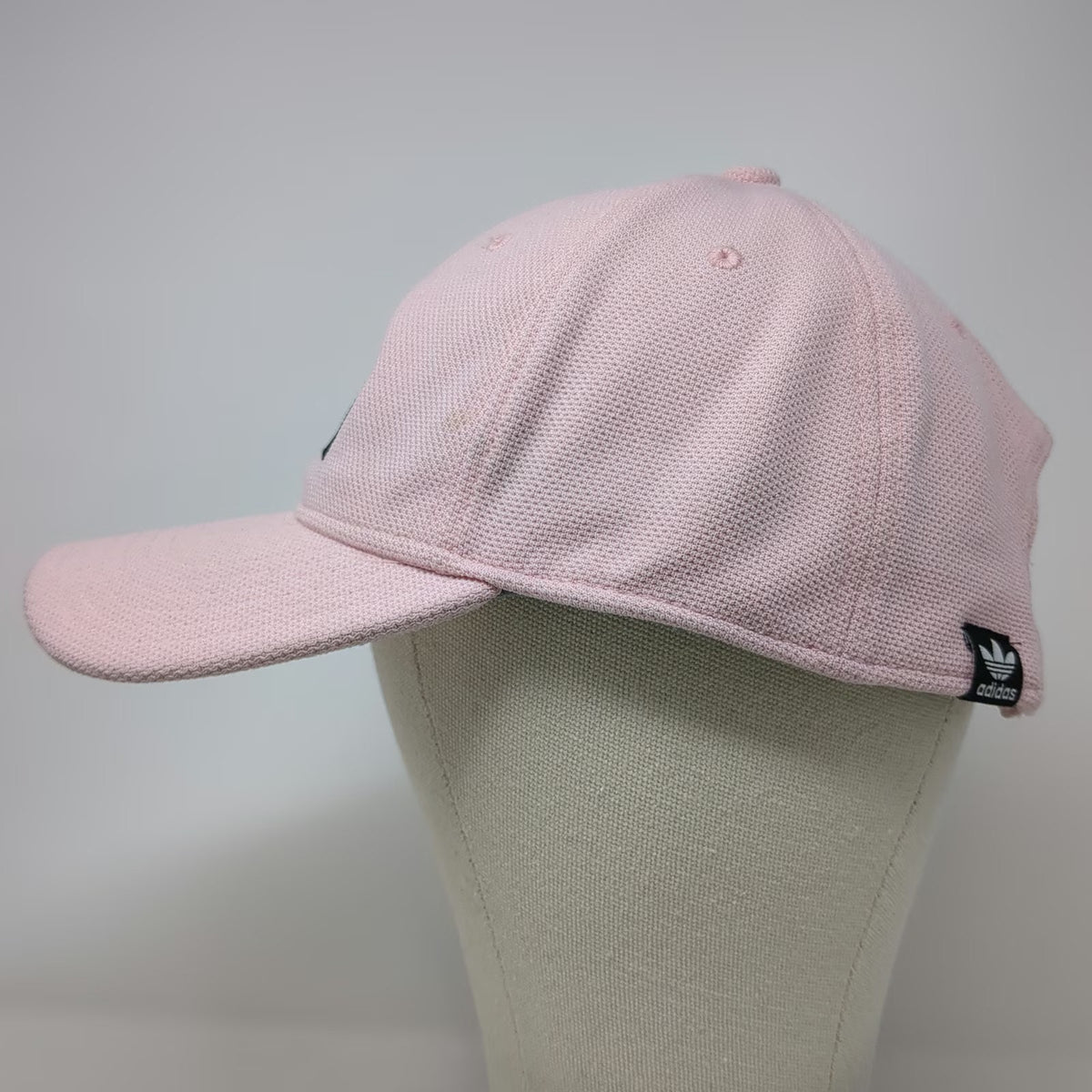 Adidas Baseball Cap Pink One Size Trefoil Logo Strapback Textured Sport Hat