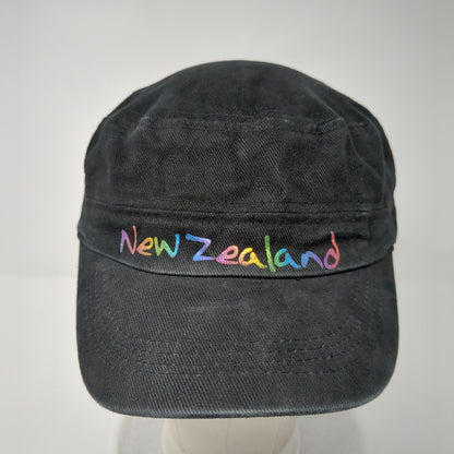New Zealand Slideback Cadet Army Cap Black One Size Adjustable Cotton Prokiwi