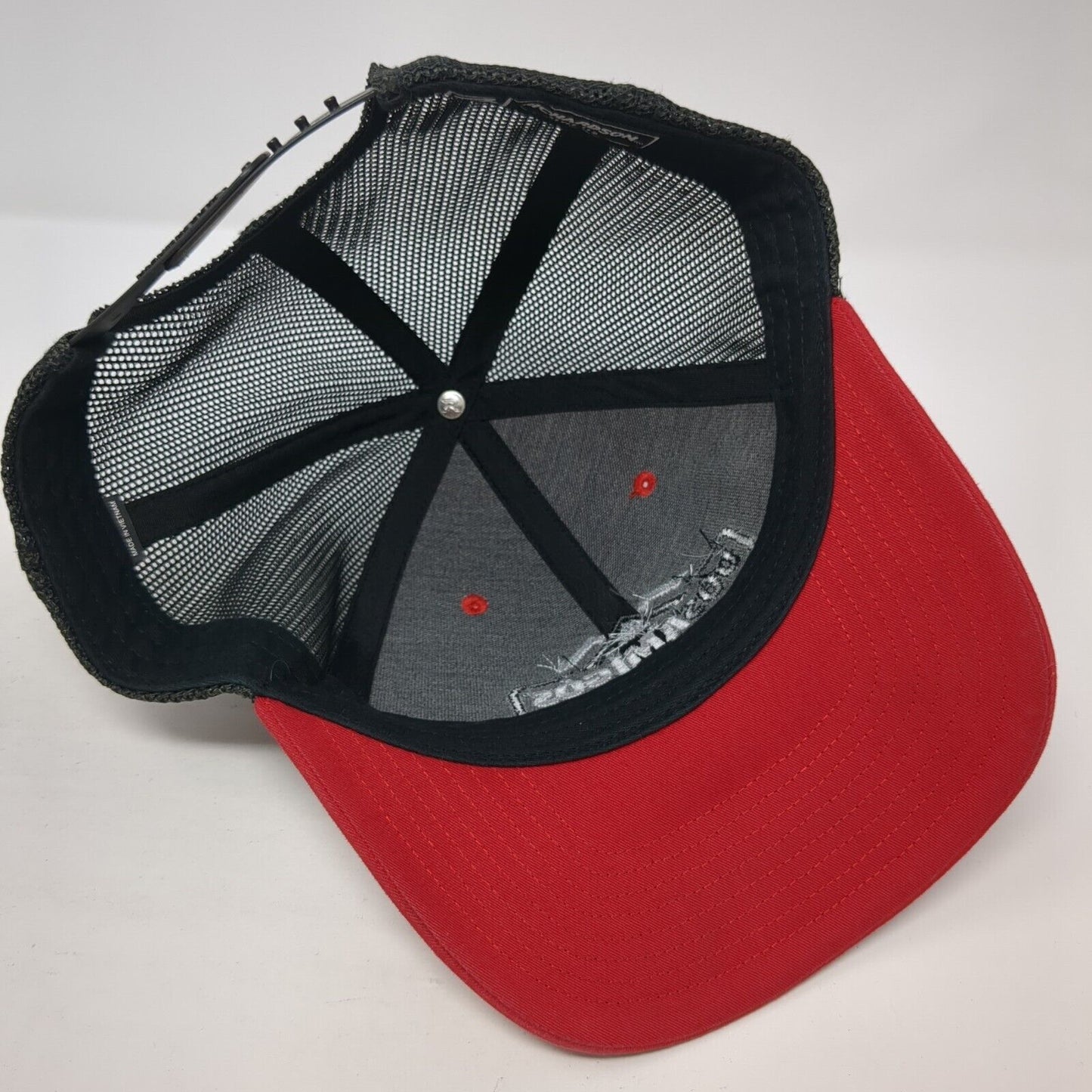 Dos Amigos Framing Snapback Trucker Hat Red One Size Adjustable Mesh Back