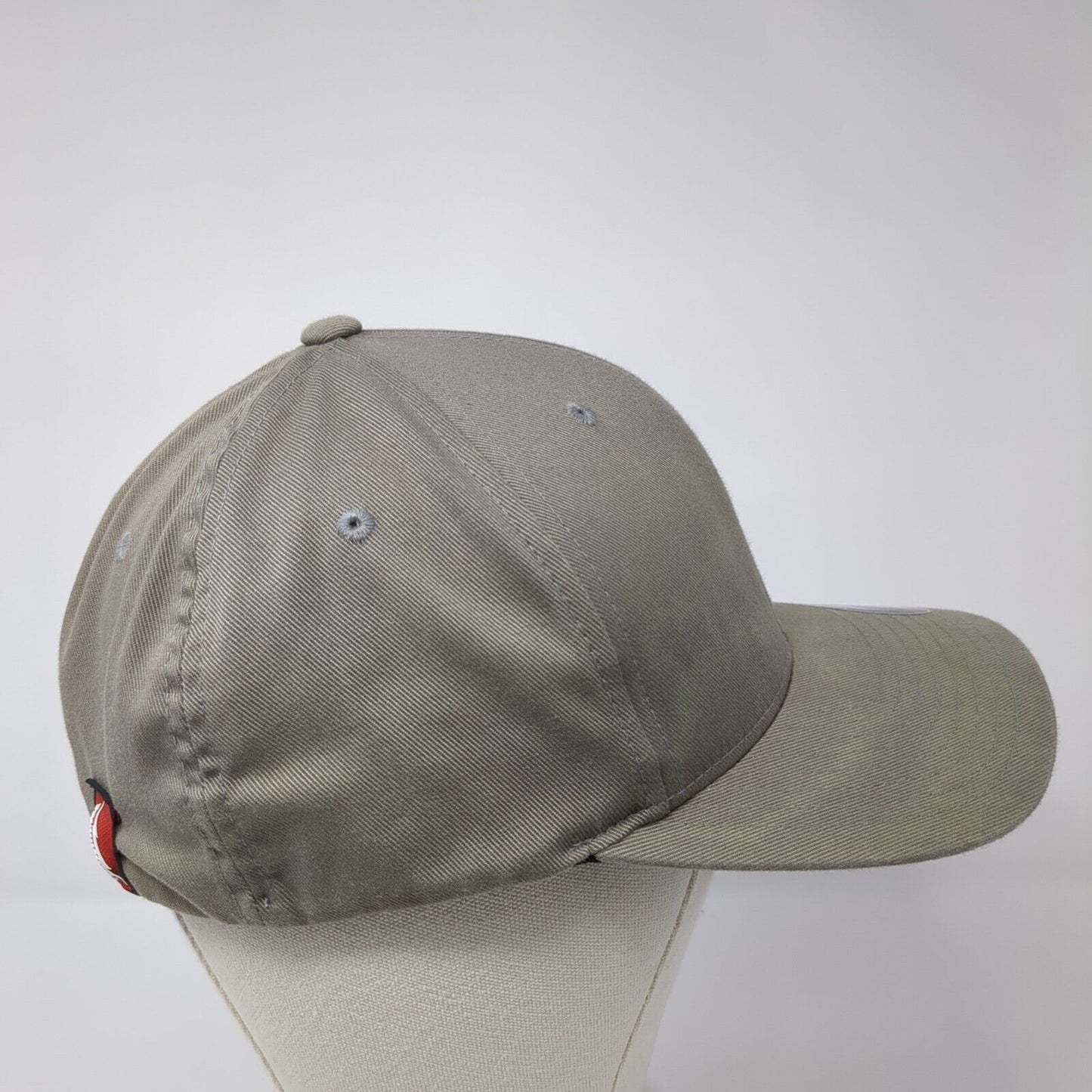 Milwaukee Fitted Hat Brown L/XL Flexfit Lightweight Vented Holes 6 Panel Yupoong