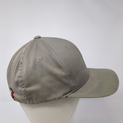 Milwaukee Fitted Hat Brown L/XL Flexfit Lightweight Vented Holes 6 Panel Yupoong