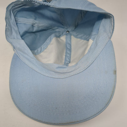 Unbranded Strapback Hat Blue One Size Stretch Lightweight 6 Panel Blank