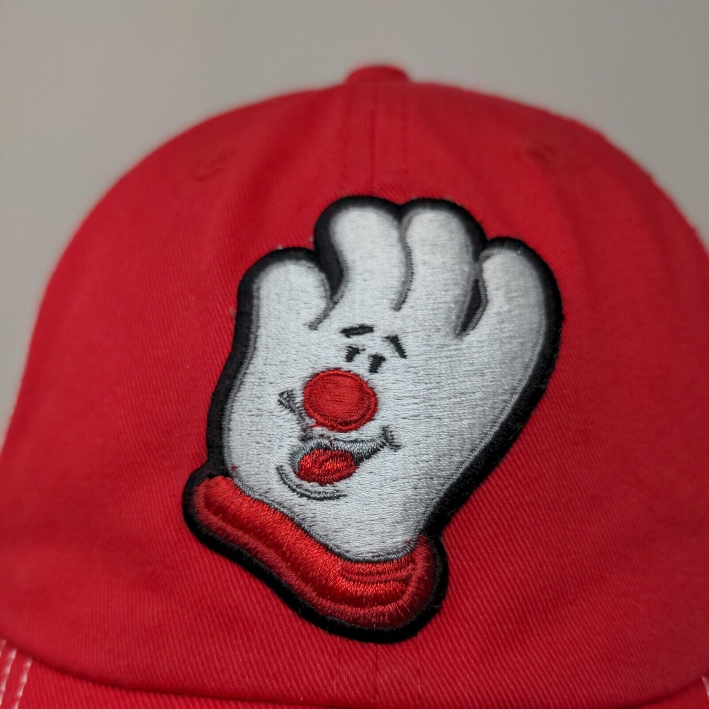 Checkered Flag Sports Men's Strapback Mesh Back Hat Red Hamburger Helper #33