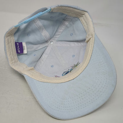 Disney Snapback Blue Hat OSFM Stitch Pineapple Embroidered Graphic Cotton Cap