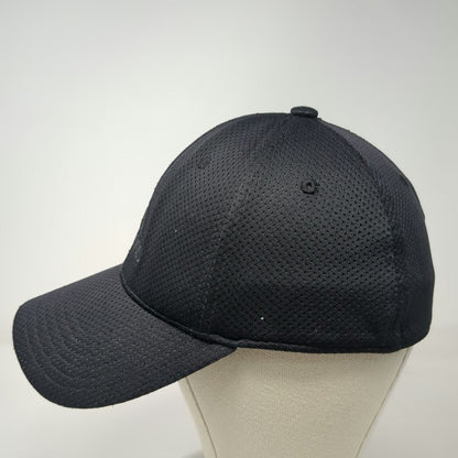 Adidas Baseball Cap Black XL Tonal Logo Performance Mesh Stretch Fit Hat