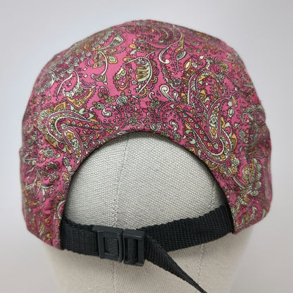 The Way 5 Panel Pink Paisley Hat One Size Strapback Flat Brim Patch Floral