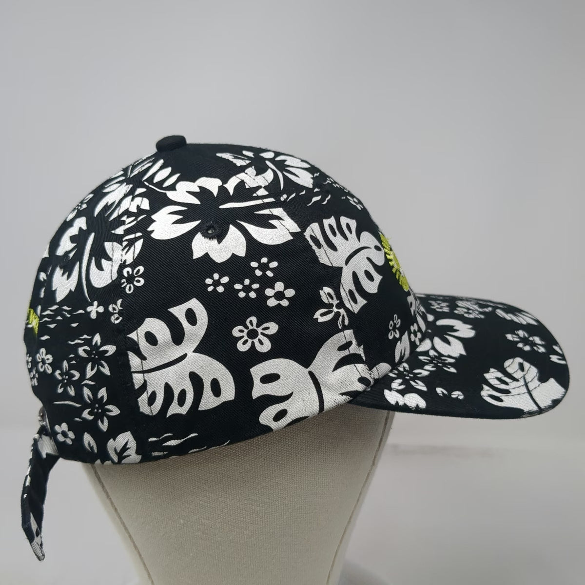 Fahrenheit Baseball Cap Black One Size Moss Greenhouses Floral Hibiscus Hat